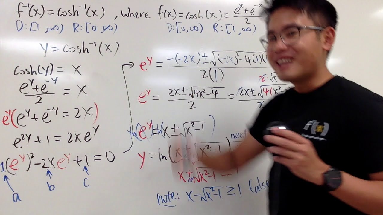 Inverse cosh(x)