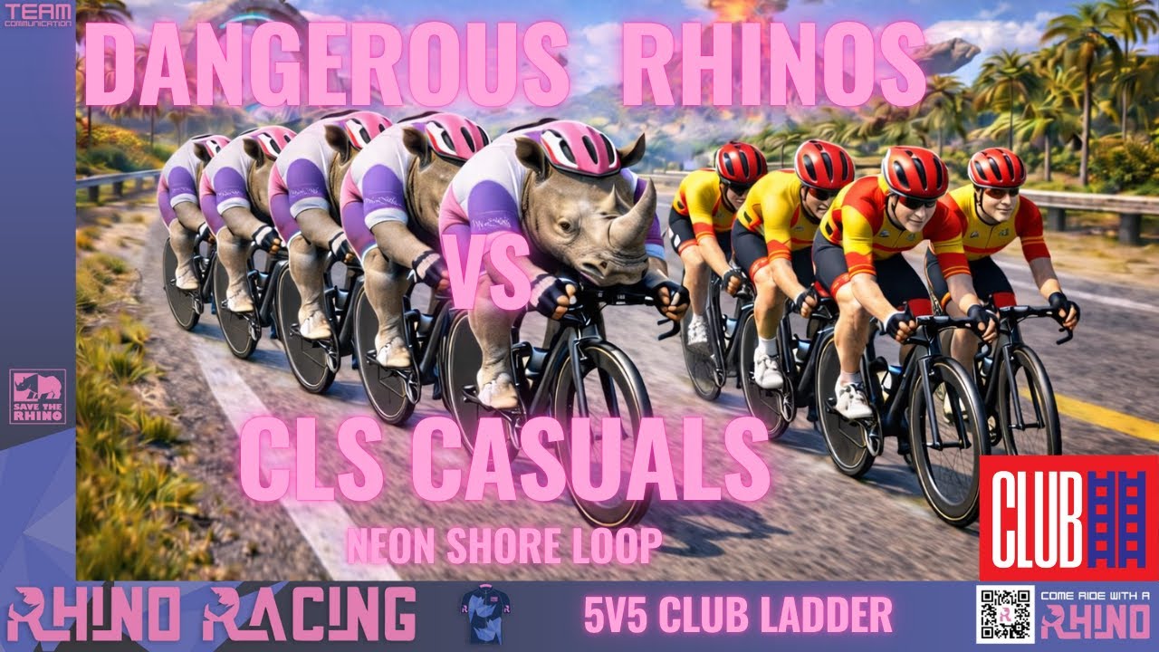 Dangerous Rhinos vs CLS Casuals | 4v4 Club Ladder Race | Neon Shore Loop | 05/03/2026