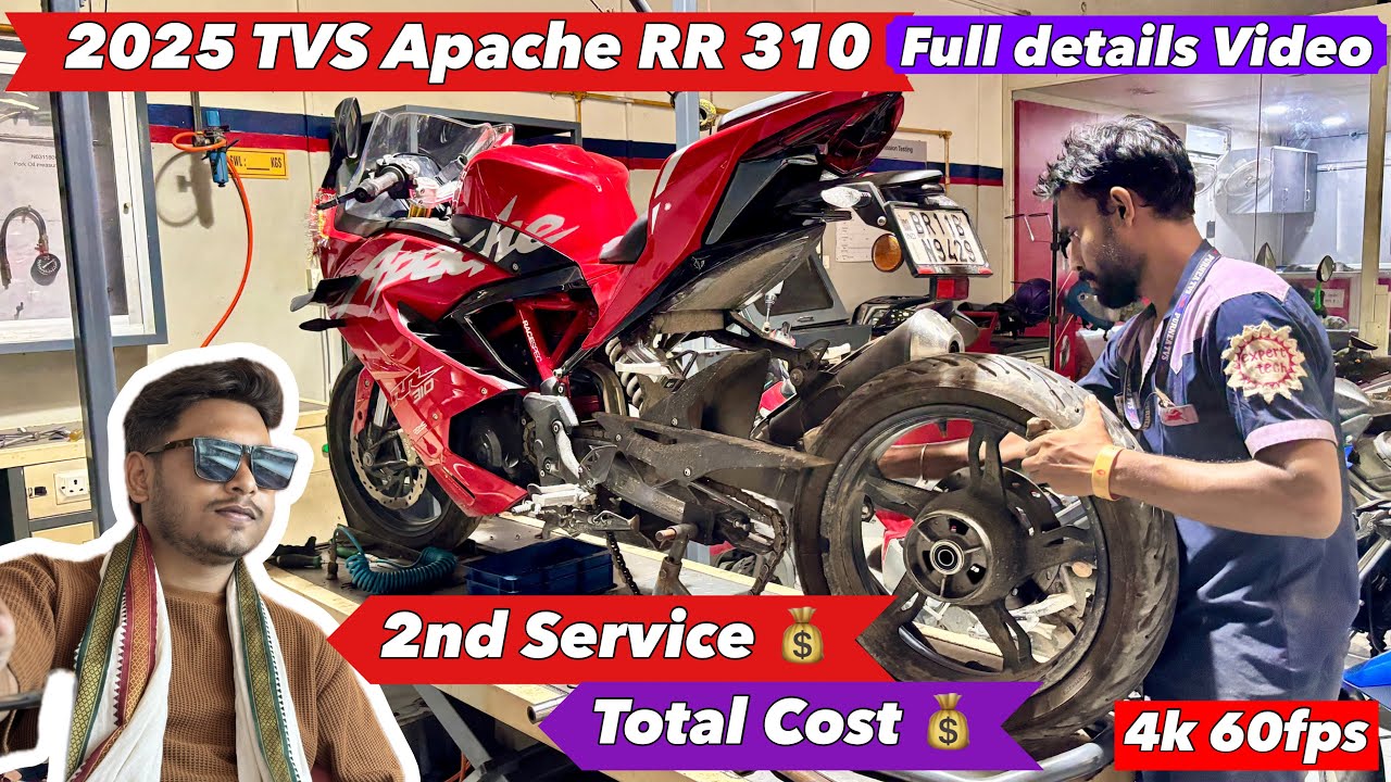 2nd Service💰2025 TVS Apache RR 310 || Total Cost 💰Transparent Cover Clutch problem || Second Service