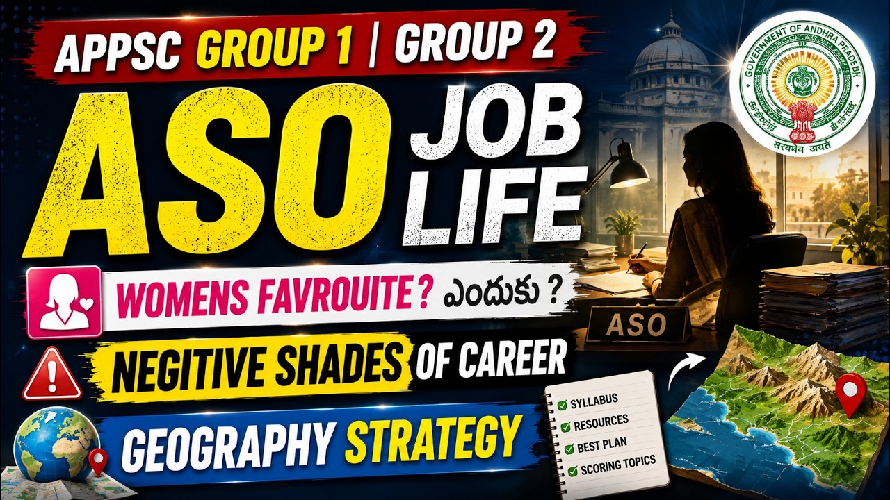 ASO Job profile | APPSC Group 1 Group 2 | Dont ignore the competition |