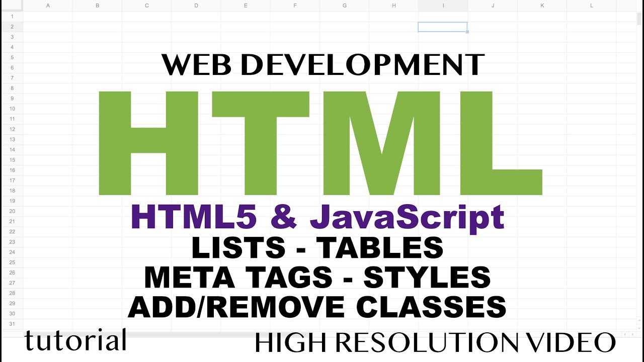 HTML - Lists, Tables, Meta Tags, Styles, Add/Remove Classes - HTML5 & JavaScript - Part 3