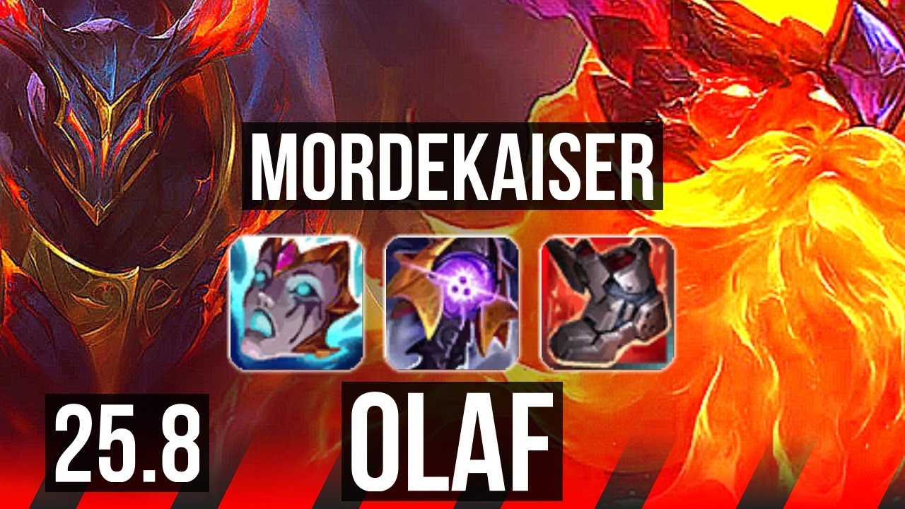 MORDEKAISER vs OLAF (TOP) | 1500+ games | KR Diamond | 25.8