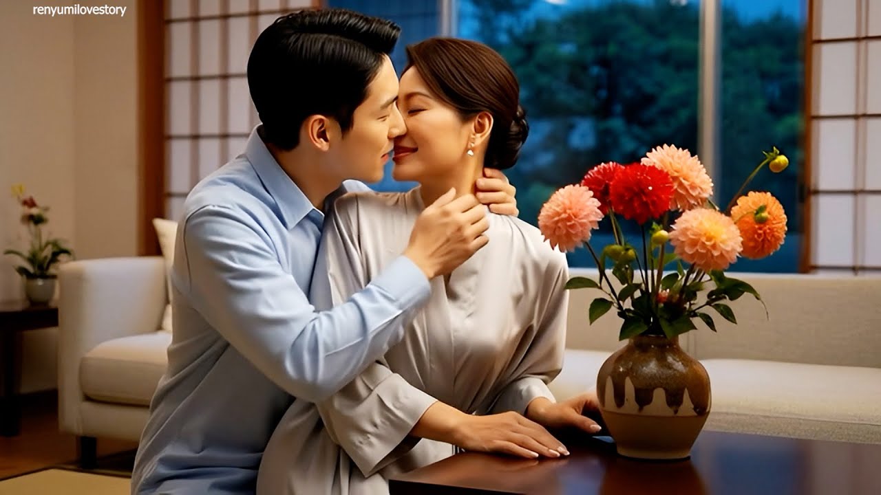 不意に交わした口づけは、花の香りよりもずっと甘く、記憶に刻まれる —— 52歳の彼女と28歳の彼」