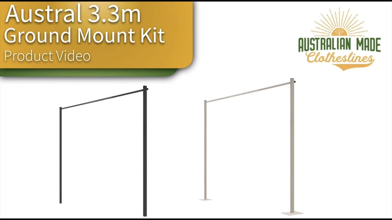 Austral 3.3m Clothesline Ground Mount Kit
