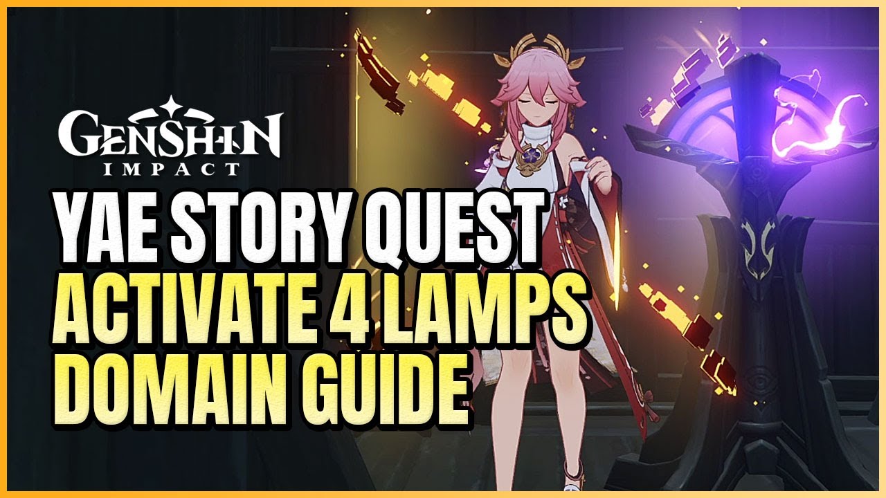 Activate The 4 Lamps Using Electro | Yae Miko Story Quest Domain Puzzle Guide | Genshin Version 2.5