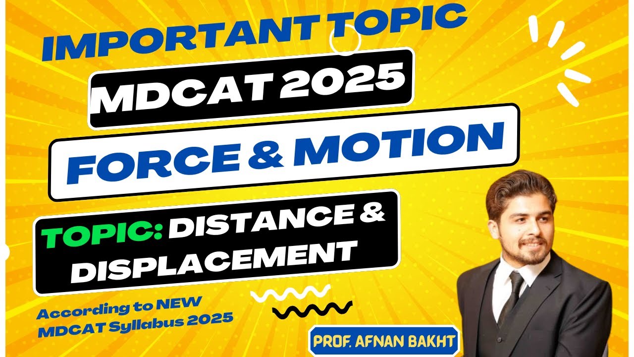 Topic: Distance & Displacement || Force & Motion ||  MDCAT || By: Afnan Bakht