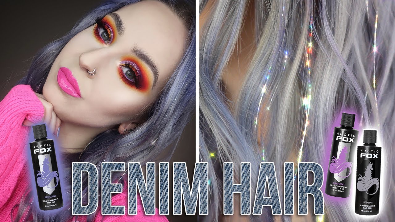 DENIM HAIR avec ARCTIC FOX & Extensions Holographiques