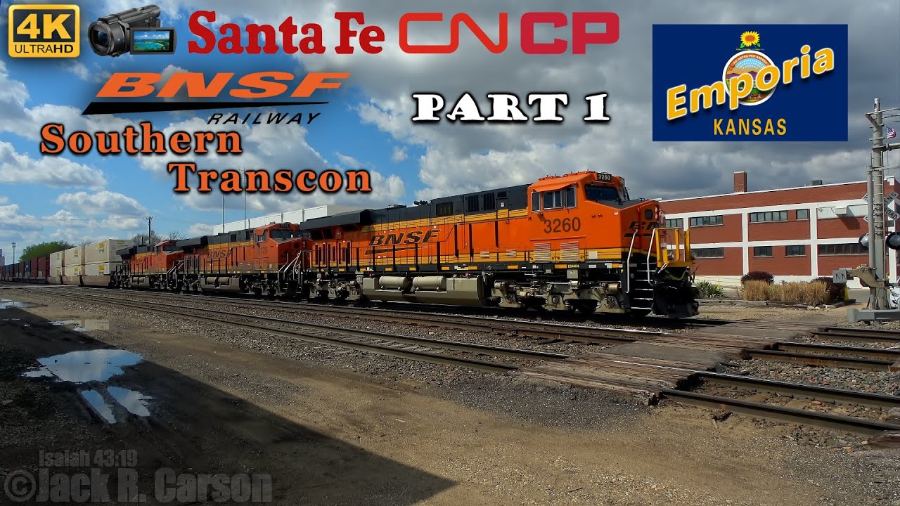 [4K 60fps] BNSF Southern Transcon Insanity Part 1 4/10/21 Feat ATSF, CN, Ex CP Holiday unit