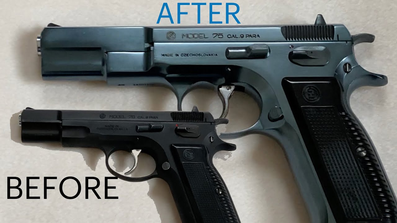 KSC CZ75 1st Model Bluing working Movie(ブルーイング作業動画）