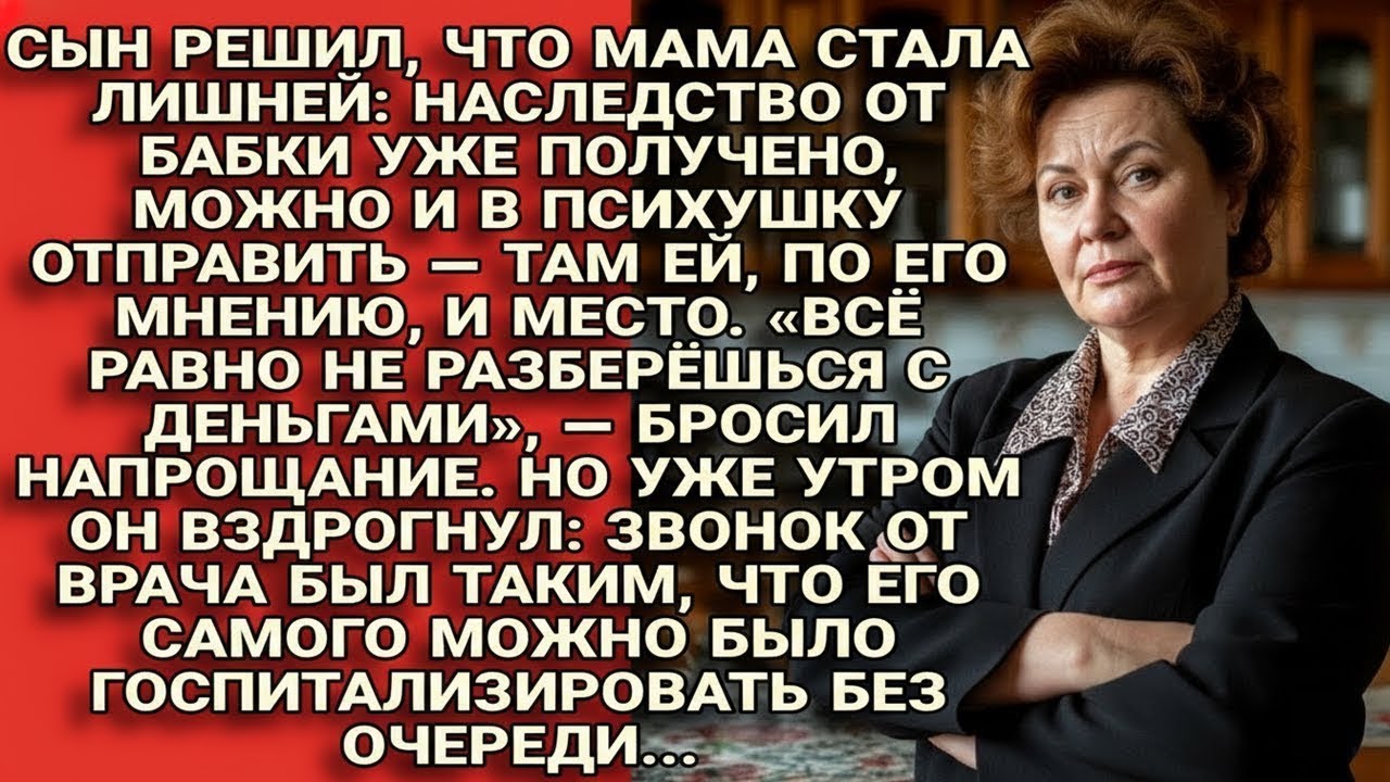 СЫН РЕШИЛ, ЧТО МАМА СТАЛА ЛИШНЕЙ... ИСТОРИИ ИЗ ЖИЗНИ!