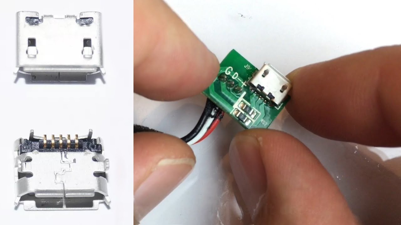 5 Pin Micro USB wechseln , löten , reparieren / repair , soldering , changing