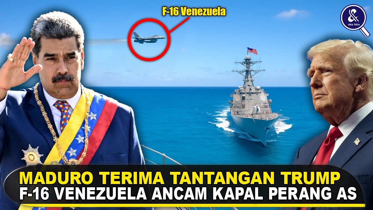 MADURO TAK TAKUT ANCAMAN TRUMP! Fakta F-16 Venezuela Tantang Kapal Perang Amerika Serikat di Karibia