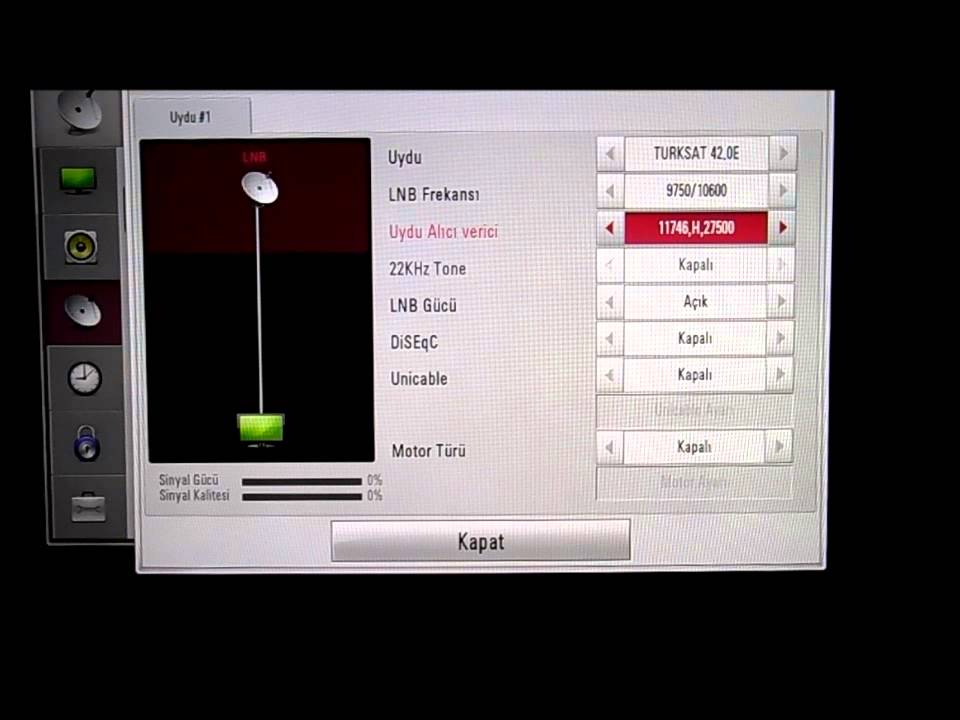 LG 42LB620V ilk kurulum ve uydu kanalları kurulumu