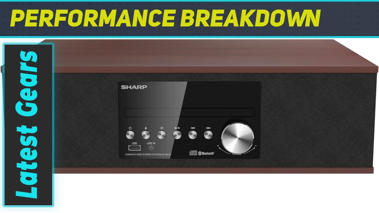 Sharp CD-BH10 Vintage Style Retro Style Micro Components Wireless Bluetooth Audio Streaming & CD