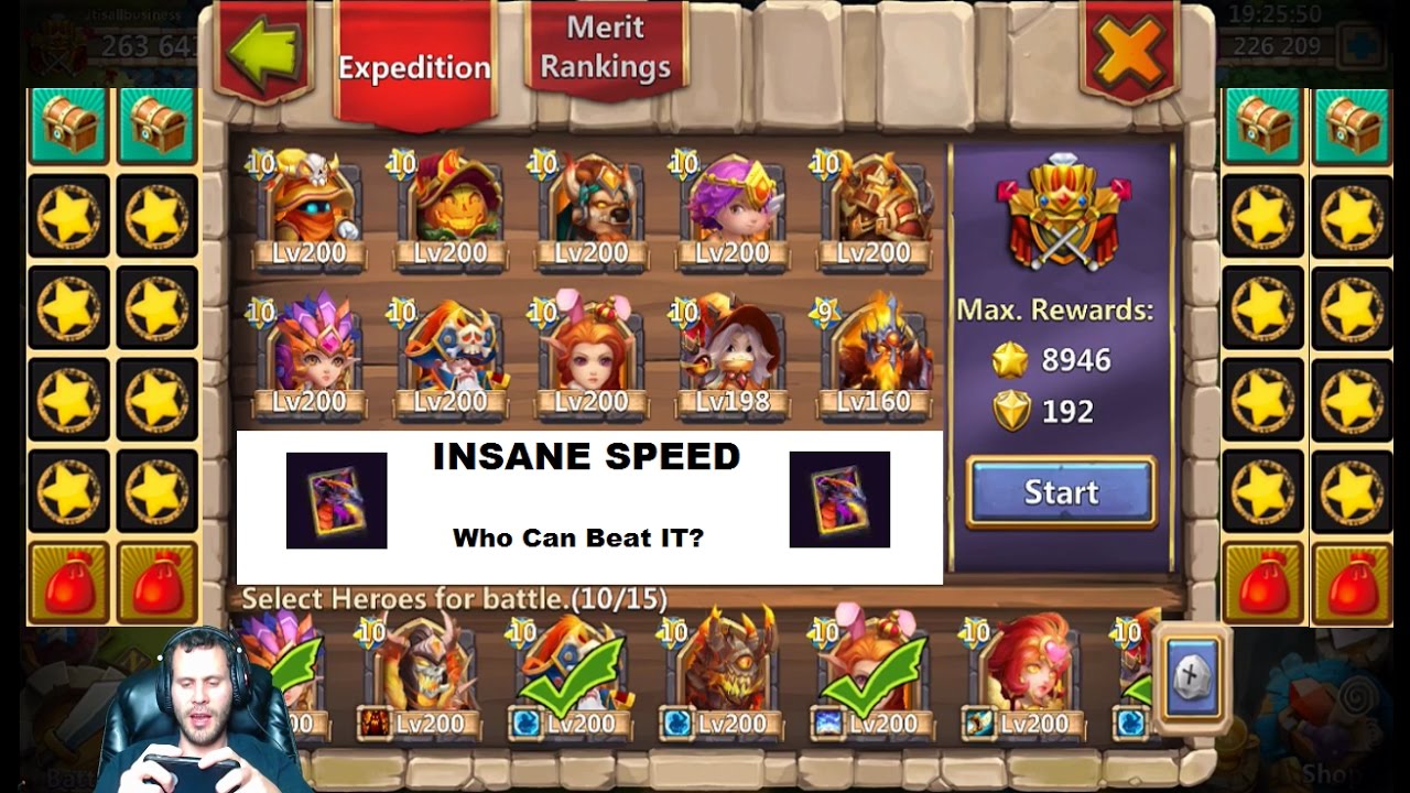 Expedition Completed in 1:41 Seconds New Record 12 Lucky Flips Castle Clash