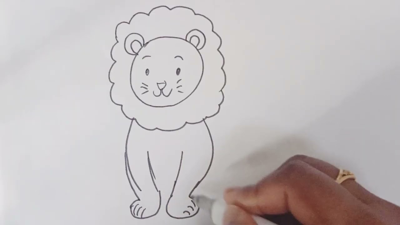 Lion 🦁 drawing for kids 😍#like#share#subscribe 