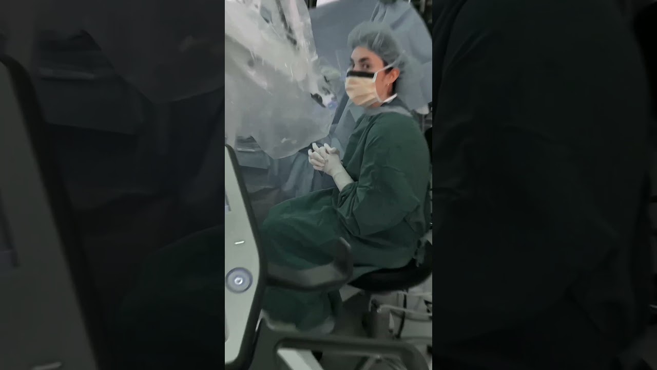 Pediatric robotic surgery! Giant machine, tiny patient
