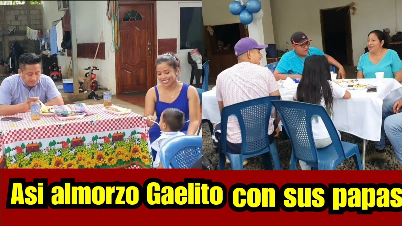 En familia disfrutamos el almuerzo del bautizo de Gaelito