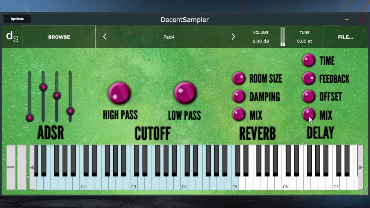 Free Decent Sampler Pack - Ambient Pads with Casio Keyboard/OBNE Pedals