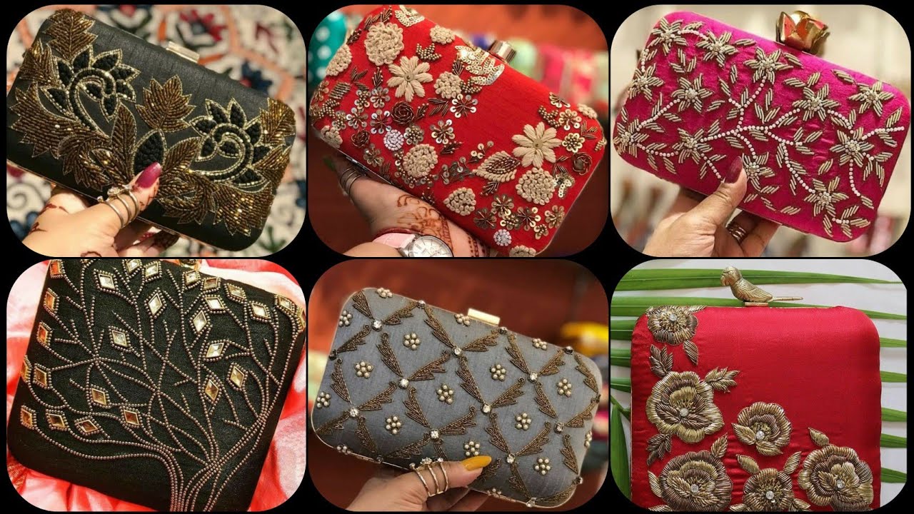 Most Beautiful trending bridal clutches collection|| hand clutch designs!!
