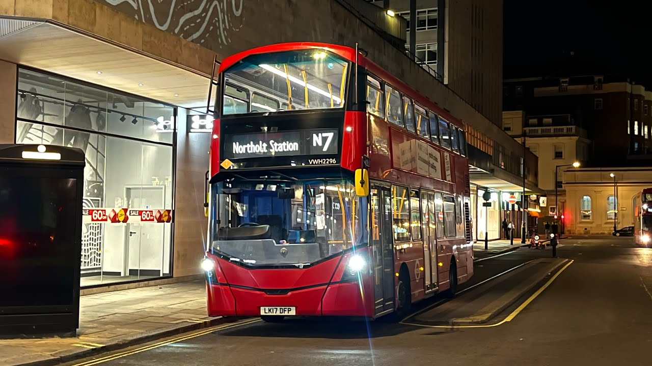 Full Route Visual - Route N7 - Oxford Circus to Northolt Station - VWH2296 (LK17 DFP)