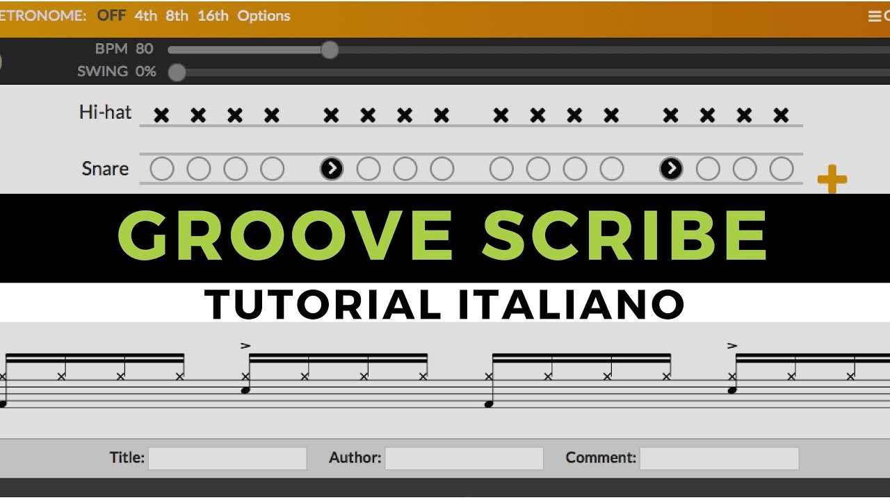 Tutorial Groove Scribe in Italiano