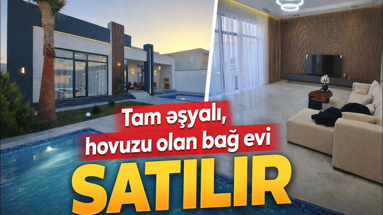 Tam əşyalı, əla yerdə yerləşən bağ evi - Mərdəkan (N®737)