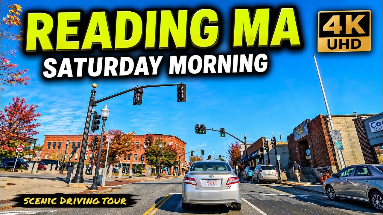 🚖 Exploring Reading Massachusetts | 4K Saturday Morning Driving Tour - 10/28/23
