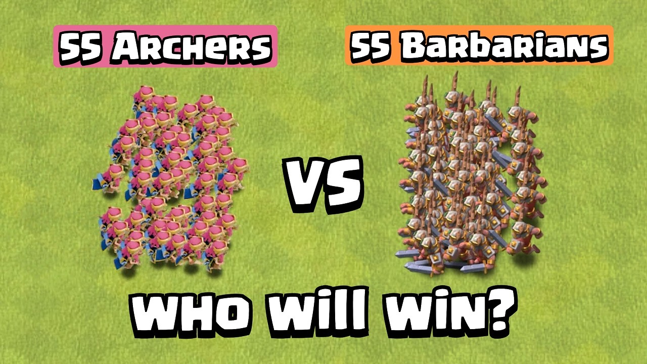 55 Troops VS 55 Troops | Clash of Clans