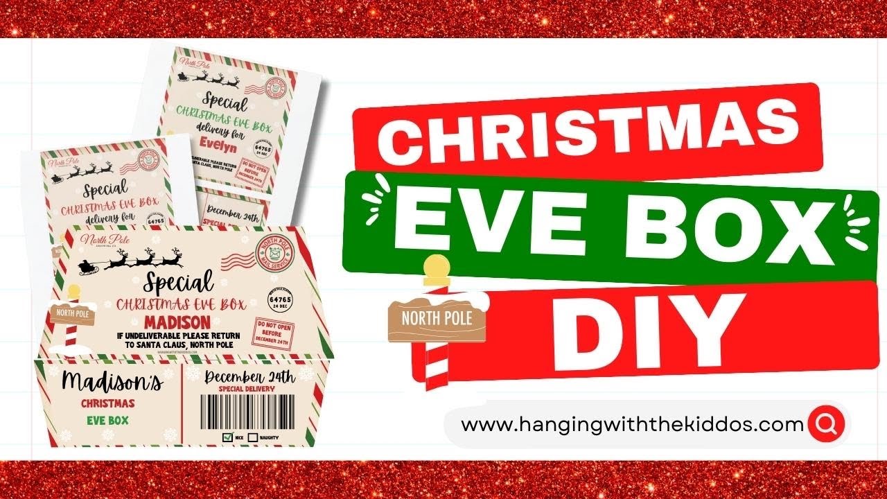 Christmas Eve Box DIY| Christmas Eve Box Labels Ideas| Canva Tutorial