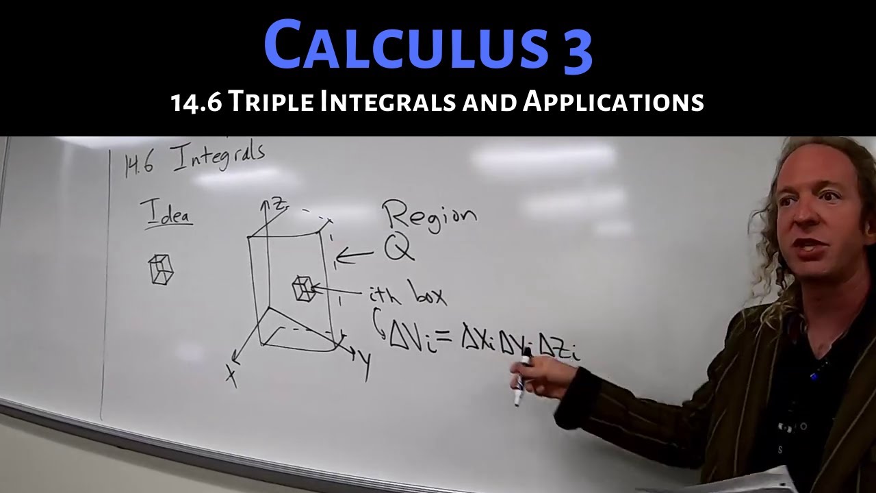 Calculus 3: Lecture 14.6 Triple Integrals and Applications