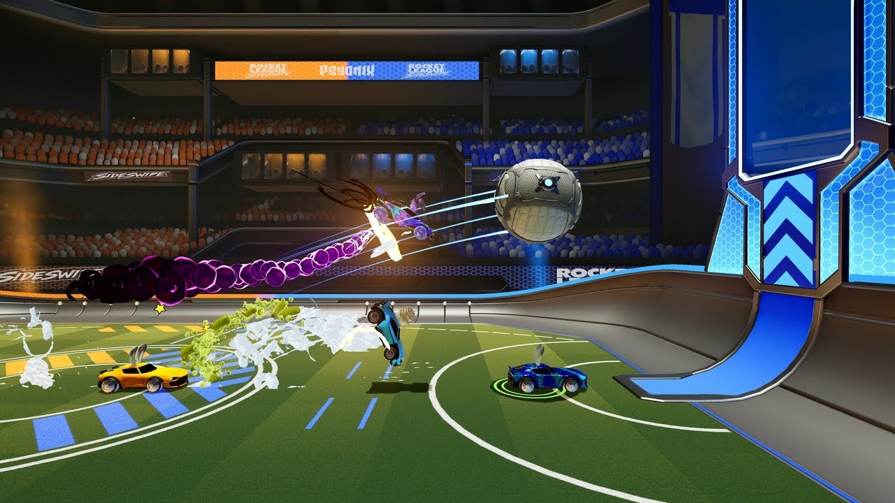 Rocket league sideswipe long field gameplay