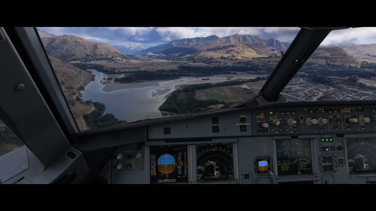 MSFS 2024 Windy Queenstown Go-Around Fenix A320