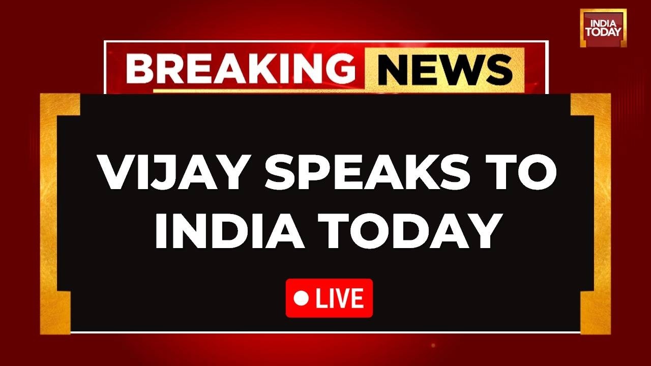 Thalapathy Vijay Interview LIVE | Vijay Live Interview | TVK Vijay LIVE | Vijay on India Today