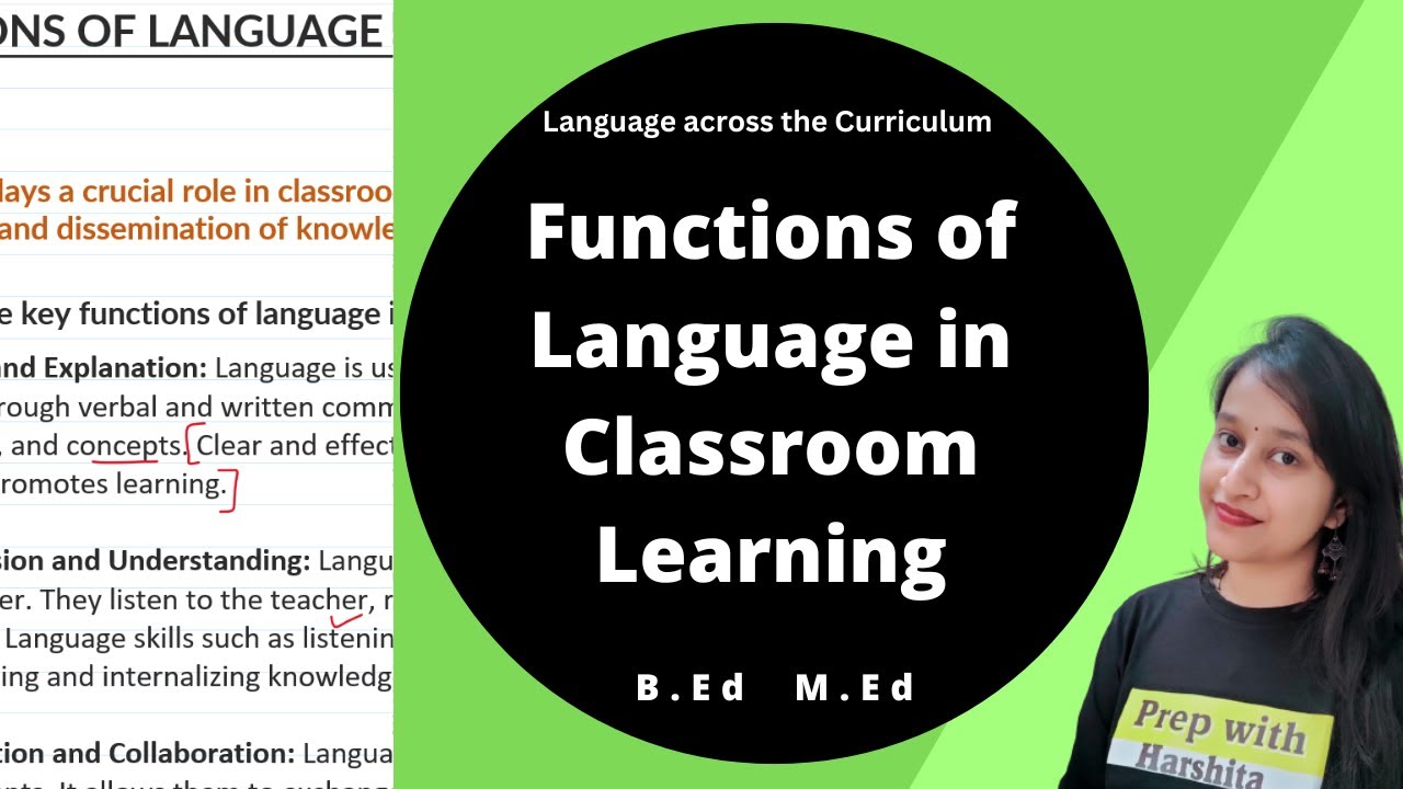 Functions of Language in Classroom Learning | Language Across the Curriculum