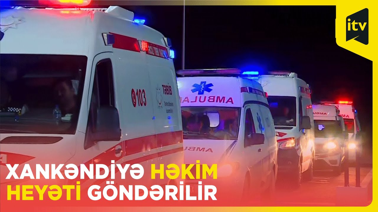 Yeddi təcili tibbi yardım avtomobili həkim heyəti ilə Xankəndiyə göndərilir