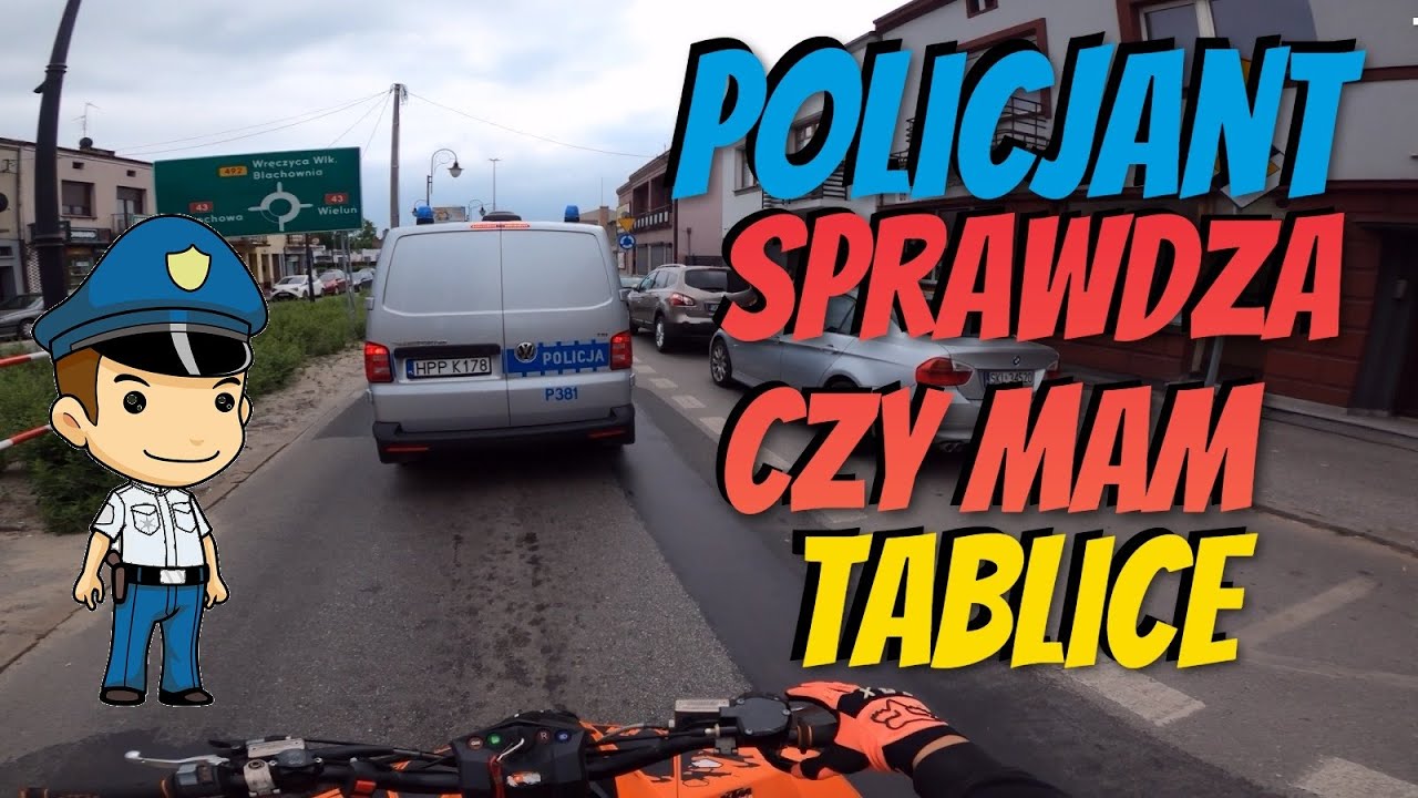 POLICJANT sprawdza, czy mam tablice w quadzie / KTM 525 xc