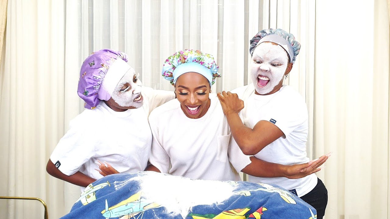 HILARIOUS 🤣😂 FLOUR CHALLENGE || YOU CAN NEVER WIN WITH THESE TWO!  @Valerieomach@DIANABAHATI