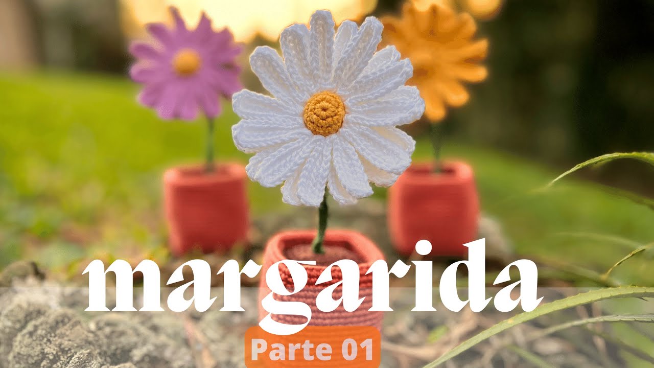 Margarida de Crochê Perfeita - Aula 1 (Miolo e pétalas)