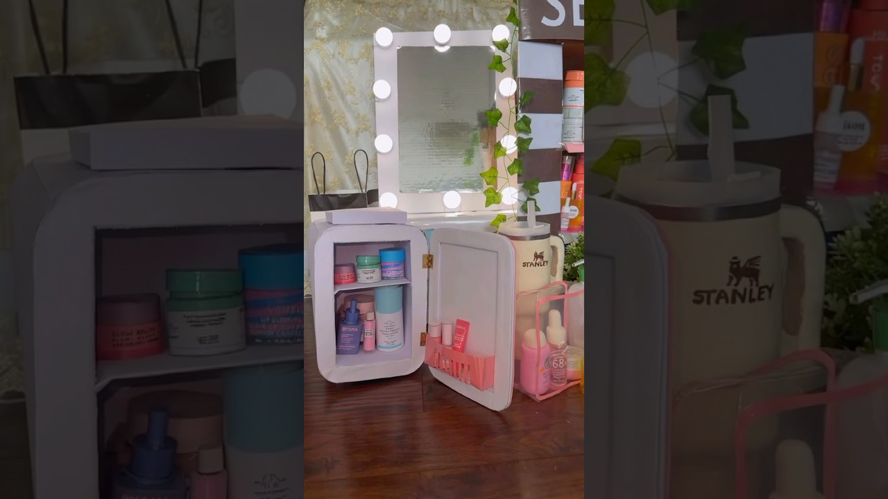 ❄️🌟MAKING A DIY CARDBOARD SKINCARE FRIDGE💖🎨