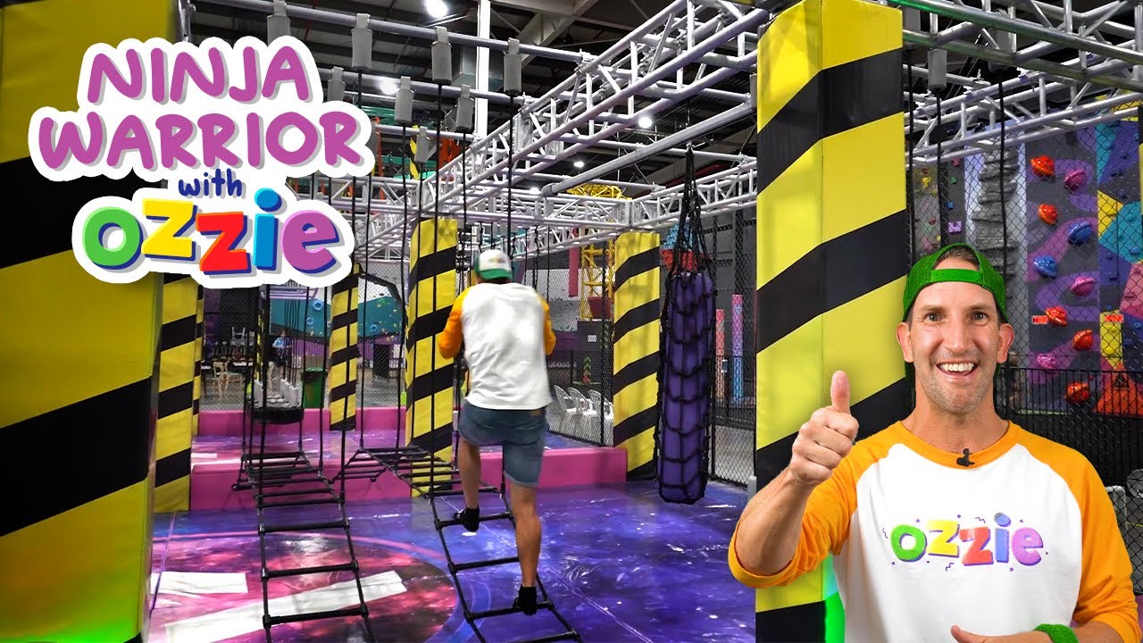 Ninja Warrior, Warped Wall, Rock Climbing For Kids | Area 51 Brisbane Indoor Playground With Ozzie