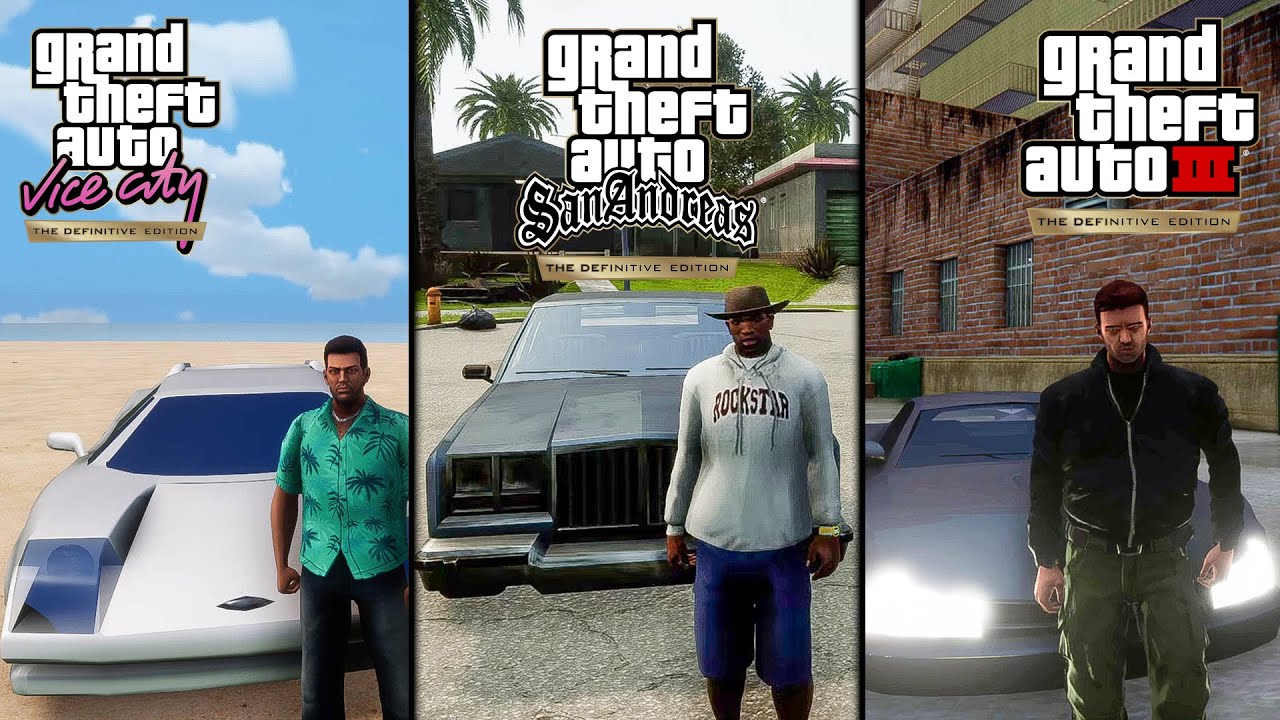 GTA Trilogy Definitive Edition - Can Claude, Tommy & CJ Break The Car Window?