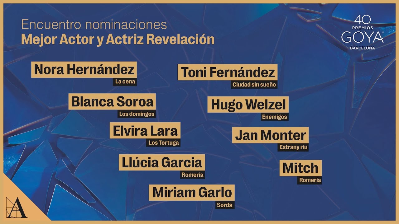 Encuentro Mejor Actriz y Actor Revelación #Goya2026