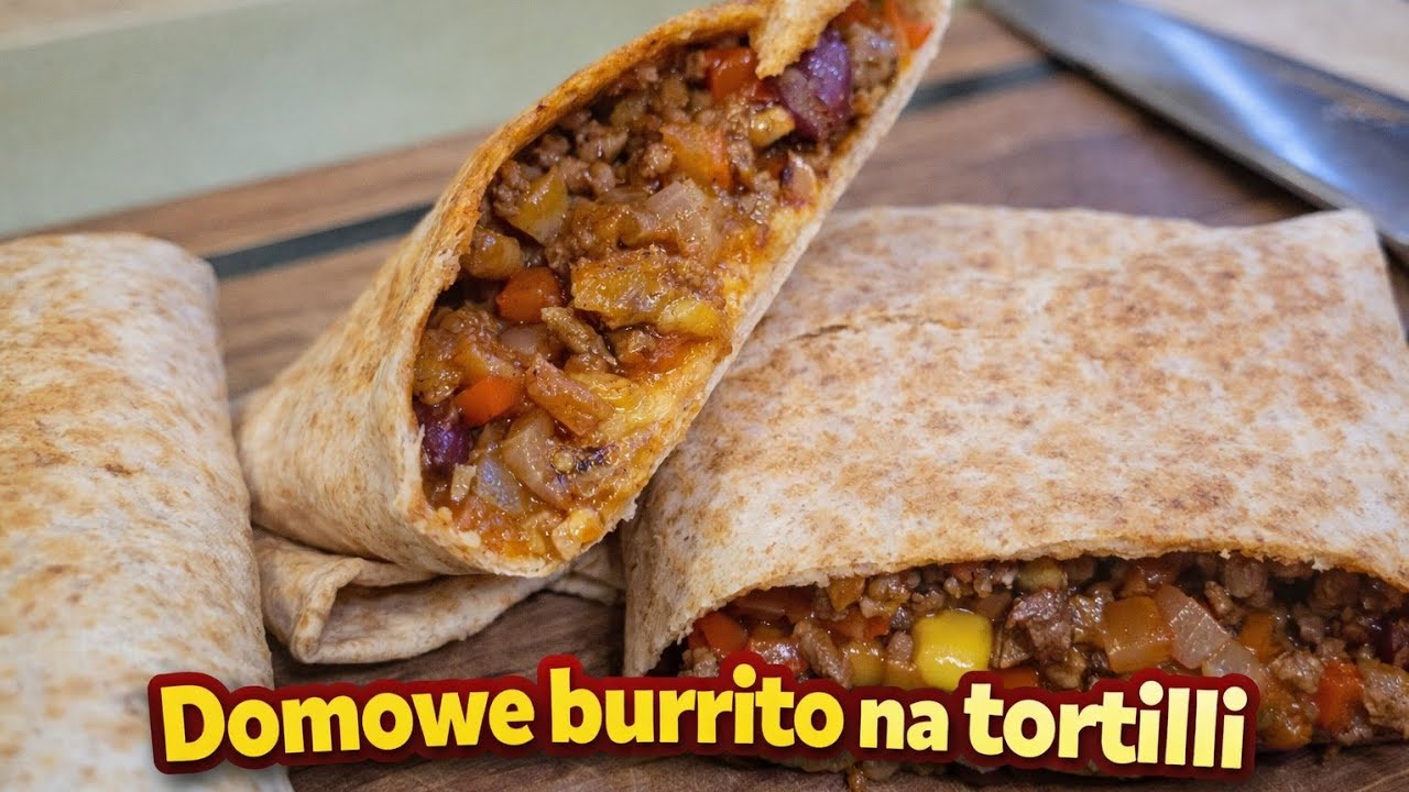 Domowe burrito na tortilli / Beef Cheese Wrap,Beef burrito By Recipes | MajkelGotuje