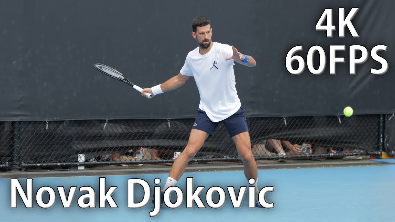 Novak Djokovic Practice January 2025 [4K 60FPS]