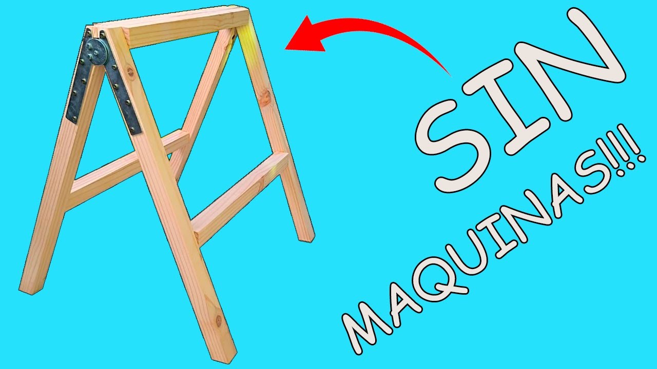 COMO HACER UN CABALLETE PLEGABLE SIN MAQUINAS!! De Madera - Carpintería - Angulos - Luis Lovon