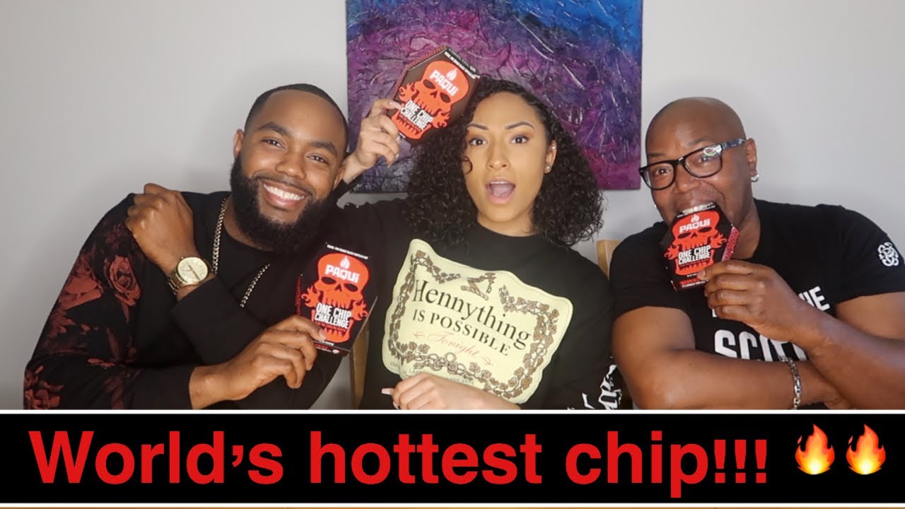 WORLD'S HOTTEST CHIP CHALLENGE!!! | (*DAD & BOYFRIEND EDITION*)
