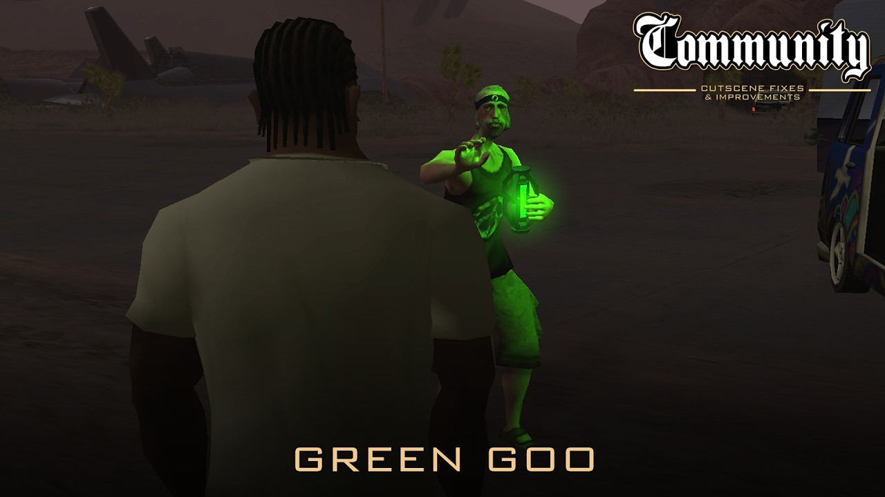 Мод для GTA SA Community Cutscene Fixes & Improves - Green Goo