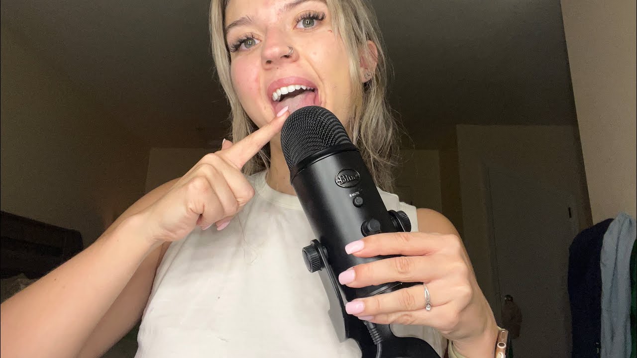 ASMR| Spit Painting On My Blue Yeti/ Fast & Aggressive Eating My Blue Yeti Mouth Sounds