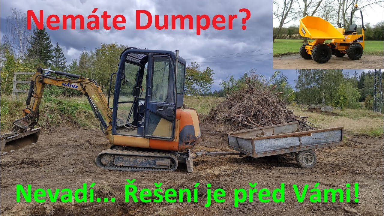 Jak z minibagru udělat dumper? snadno rychle a levně. #minibagr #dumper